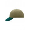 Czapka 6-panelowa z daszkiem MB6111 Myrtle Beach - beige/dark-green