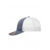 Czapka trakerka melange MB6244 Myrte Beach - navy-melange/white