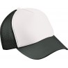 Czapka 5-panelowa siatkowa/poliestrowa dla dzieci MB071 Myrtle Beach - white/black