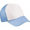 Czapka 5-panelowa siatkowa/poliestrowa dla dzieci MB071 Myrtle Beach - white/light-blue