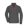 Ladies' Bonded Fleece Jacket - JN1321 - carbon/red