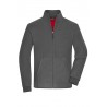 Man's Bonded Fleece Jacket - JN1322 - carbon/red