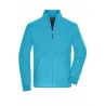 Man's Bonded Fleece Jacket - JN1322 - turquoise/dark-grey