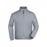Sweat Jacket Klasyczna bluza Sweat z zmkiem JN058 - grey-heather