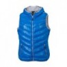 Ladies' Down Vest Bezrękawnik puchowy z kapturem damski JN1061 - blue/silver