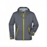 Men's Outdoor Jacket Ultra lekka kurtka typu Softshell z membraną TPU męska JN1098 - iron-grey/yellow