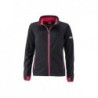 Ladies' Sports Softshell Jacket Sportowa kurtka typu Softshell damska JN1125 - black/light-red