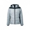 Ladies' Winter Jacket Kurtka zimowa z kapturem damska JN1133 - silver/anthracite-melange