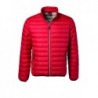 Men's Down Jacket Klasyczna kurtka puchowa męska JN1140 - red/silver