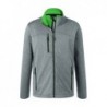 Men's Softshell Jacket Kurtka typu Softshell z kontrastami męska JN1148 - dark-melange/green