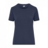 Ladies' BIO Stretch - T work - SOLID - T-shirt organic roboczy z elastanem damski JN1801 - navy