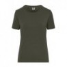 Ladies' BIO Stretch - T work - SOLID - T-shirt organic roboczy z elastanem damski JN1801 - olive