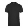 Men's BIO Stretch - T work - SOLID - T-shirt organic roboczy z elastanem męski JN1802 - black