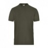 Men's BIO Stretch - T work - SOLID - T-shirt organic roboczy z elastanem męski JN1802 - olive