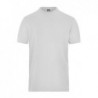Men's BIO Stretch - T work - SOLID - T-shirt organic roboczy z elastanem męski JN1802 - white
