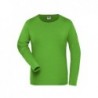 Ladies' BIO Stretch-Longsleeve Work - SOLID - T-shirt organic roboczy z elastanem długi rękaw damski JN1803 - lime-green