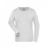 Ladies' BIO Stretch-Longsleeve Work - SOLID - T-shirt organic roboczy z elastanem długi rękaw damski JN1803 - white