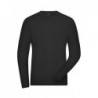 Men's BIO Stretch-Longsleeve Work - SOLID - T-shirt organic roboczy z elastanem długi rękaw męski JN1804 - black