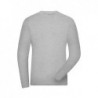 Men's BIO Stretch-Longsleeve Work - SOLID - T-shirt organic roboczy z elastanem długi rękaw męski JN1804 - grey-heather