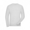 Men's BIO Stretch-Longsleeve Work - SOLID - T-shirt organic roboczy z elastanem długi rękaw męski JN1804 - white