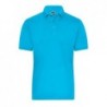 Men's BIO Stretch-Polo Work - SOLID - Koszulka polo robocza z elastanem męska JN1806 - turquoise