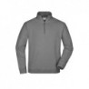 Round-Neck Zip Bluza z krótkim zamkiem JN352 - sports-grey