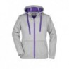 Ladies' Doubleface Jacket Kurtka dwustronna damska JN354 - grey-heather/purple