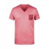 Men's Slub-T T-shirt męski organic w stylu vintage 8016 - chili