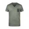 Men's Slub-T T-shirt męski organic w stylu vintage 8016 - dusty-olive