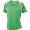 Ladies' Running-T T-shirt do biegania damski JN396 - lime-green/white