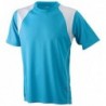Running-T Junior T-shirt do biegania dziecięcy JN397K - turquoise/white