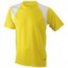 Running-T Junior T-shirt do biegania dziecięcy JN397K - yellow/white