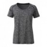 Ladies' Sports T-Shirt T-shirt sportowy damski JN495 - black-melange/black